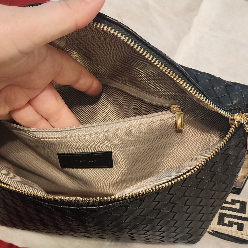 Rory Leather Woven Crossbody Bag - Picture 6 of 8